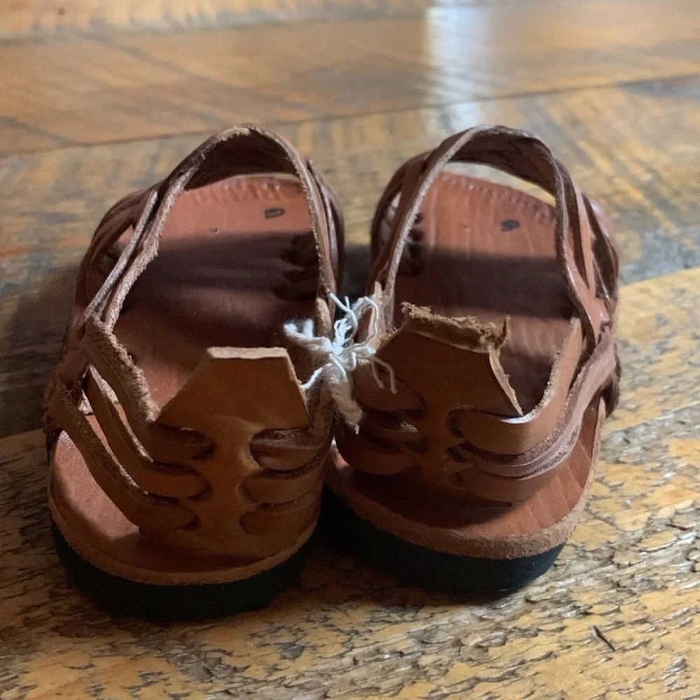 Authentic Huarache brown leather sandals Made in Panama